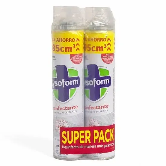 Pack Lysoform Desinfectante Aerosol 495cc Original X2