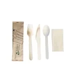 Set Cubiertos de Madera 4 en 1 (Caja 500 un)